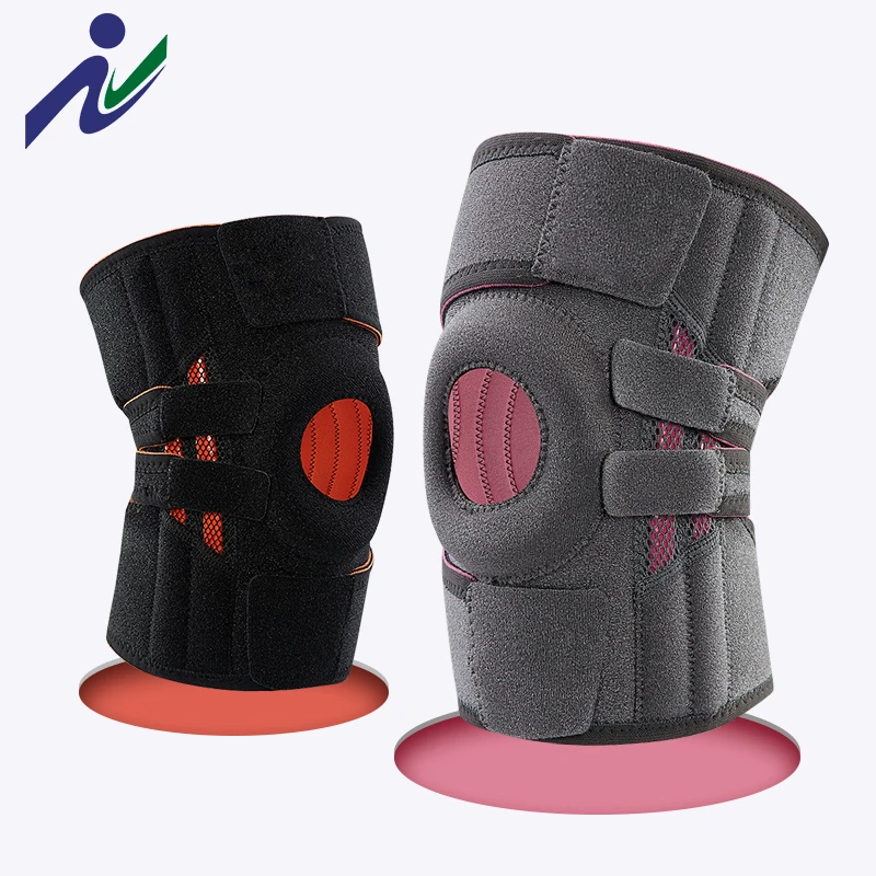 Orthopedic neoprene knee stabilizer medical adjustable arthritis knee brace support with open patellar