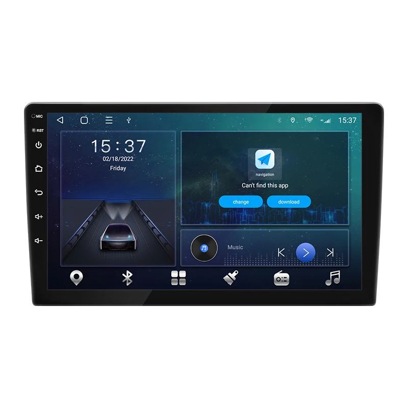Android 12 TS10 TS18 Car Video For Head Unit 9/10inch 2DIN Universal Car Radio Carplay auto 1280*720 Car stereo