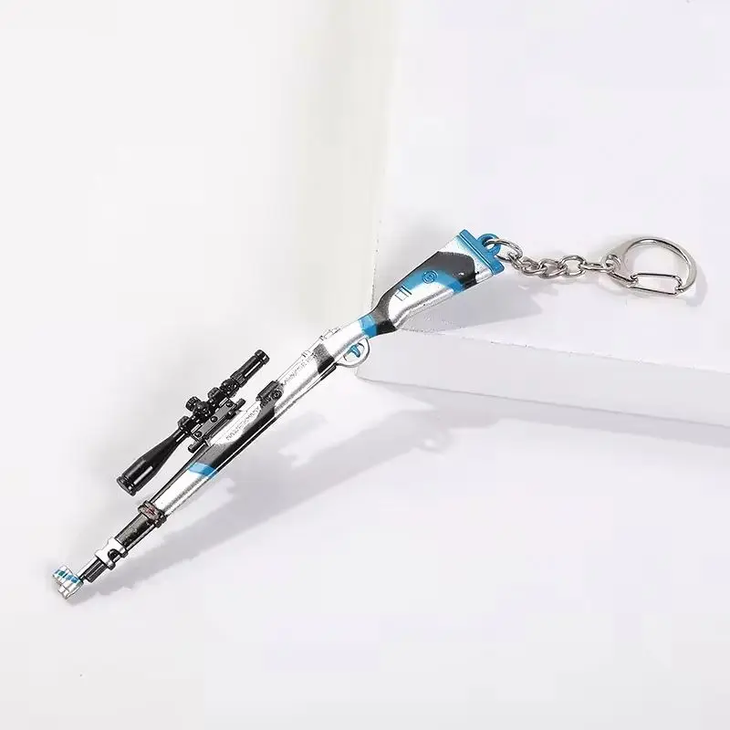 Hot Game Eat Chicken Metal Zinc Alloy Gun Key chain Keyring keychain