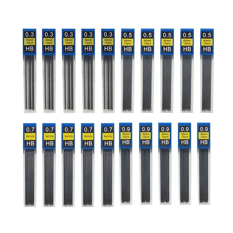 student 0.7 MM black graphite auto mechanical pencil lead
