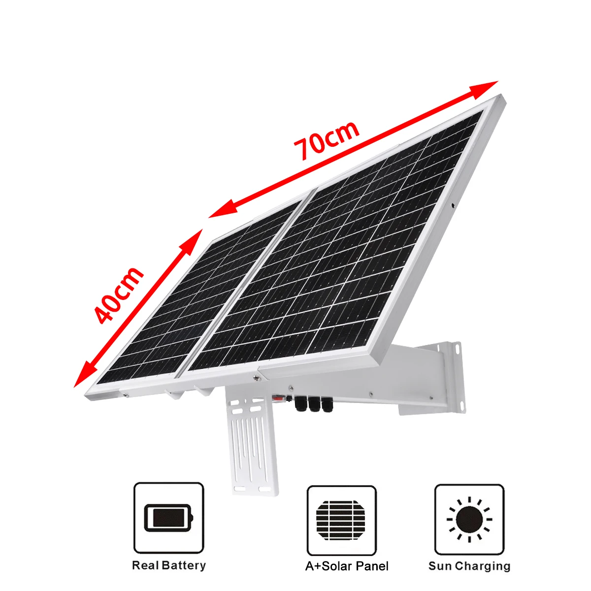 APPLY for DC5V 12V 24V 48V ODM 60W solar power panel 30AH 333WH DC12V Li battery for 4g sim card camera with faster shipping