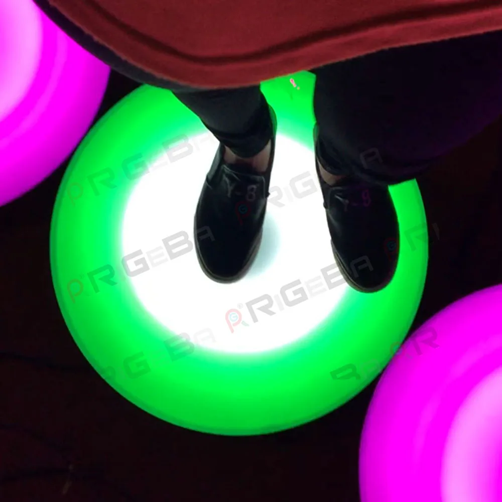 Круглый интерактивный RGB светодиодный сценический светильник 50*50 см танцевальный пол для