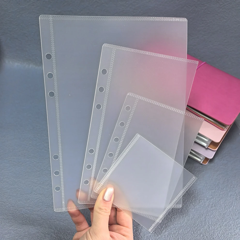 New Arrival Factory Multicolor Durable Waterproof  Portable PP A6 A7 A9 Cash Wallet Planner Envelope Ring Holder