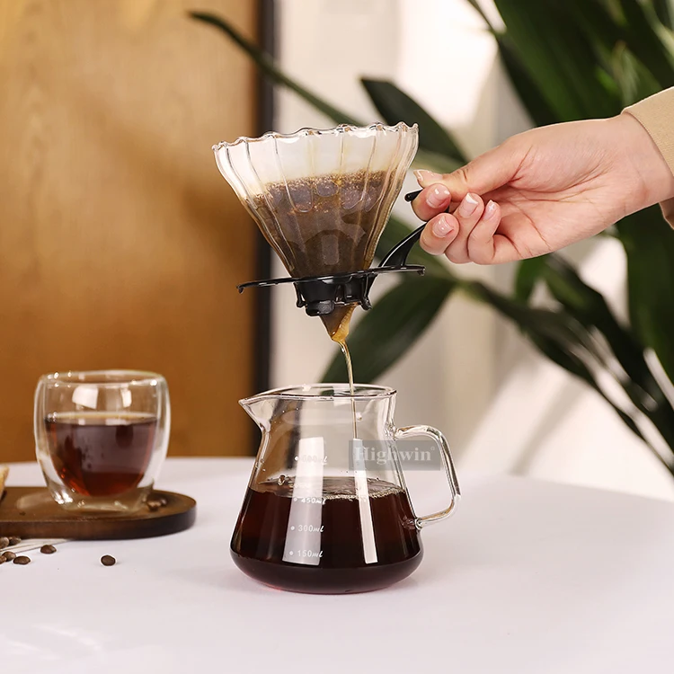 HIGHWIN 9PCS Portable Hand Drip Pour Over Coffee Maker Espresso Coffee Gift Set