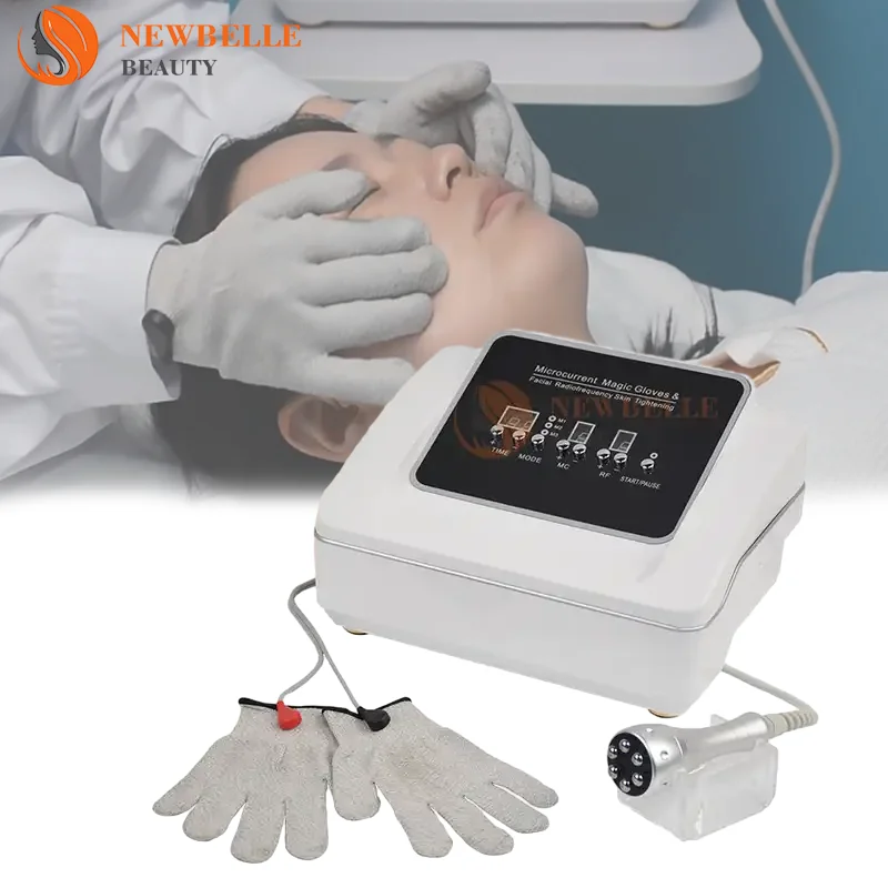 microcurrent ems facial toning device anti aging hand treatments face neck lift massage glove microcurrents for face machine