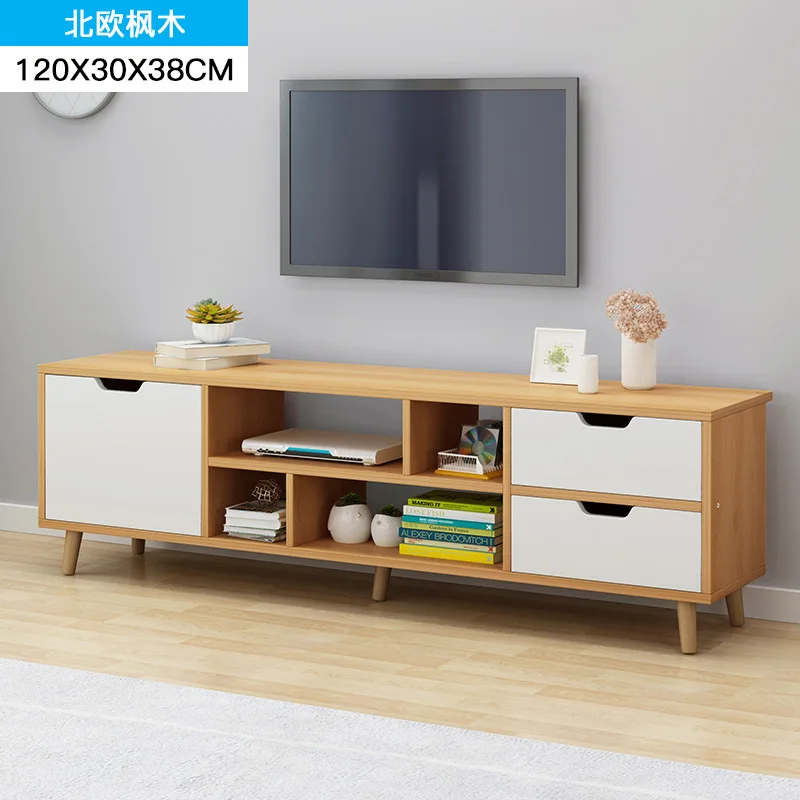 Nordic Modern TV Cabinet for Small Apartment Living Room High Simple Wooden Panel Furniture for Bedroom and Hotel Use