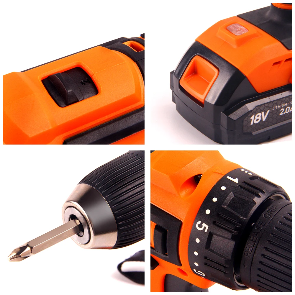 20v 18V 21V cordless power tools professional drill and screwdriver battery cordless drill accessories brands for home use