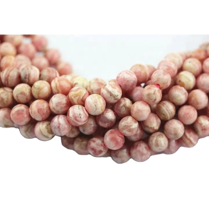 2022 HY Top Argentinian Rhodochrosite Round Gemstone Beads