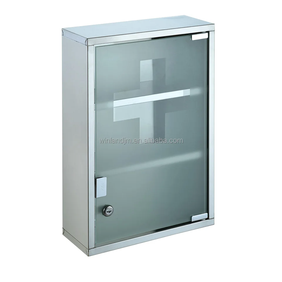 Durable Stainless Steel First Aid Storage Box for Hospital Kitchen Bathroom Workshop Outdoor School Hotel Medicine Cabinets