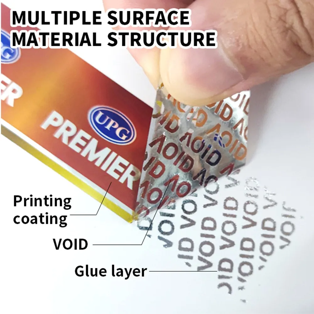 Label Void Stickers Security Sealing Warranty Custom Box Tamper Labels Bottle If Packaging Proof Paper Foil Broken Seal Sticker