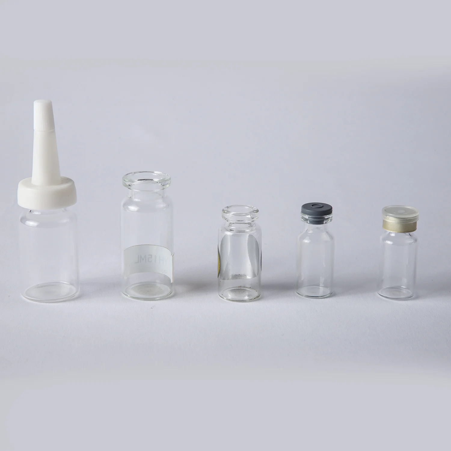 5ml 10ml hot selling mini pharmaceutical glass vial for injection with rubber soft cap custom printing