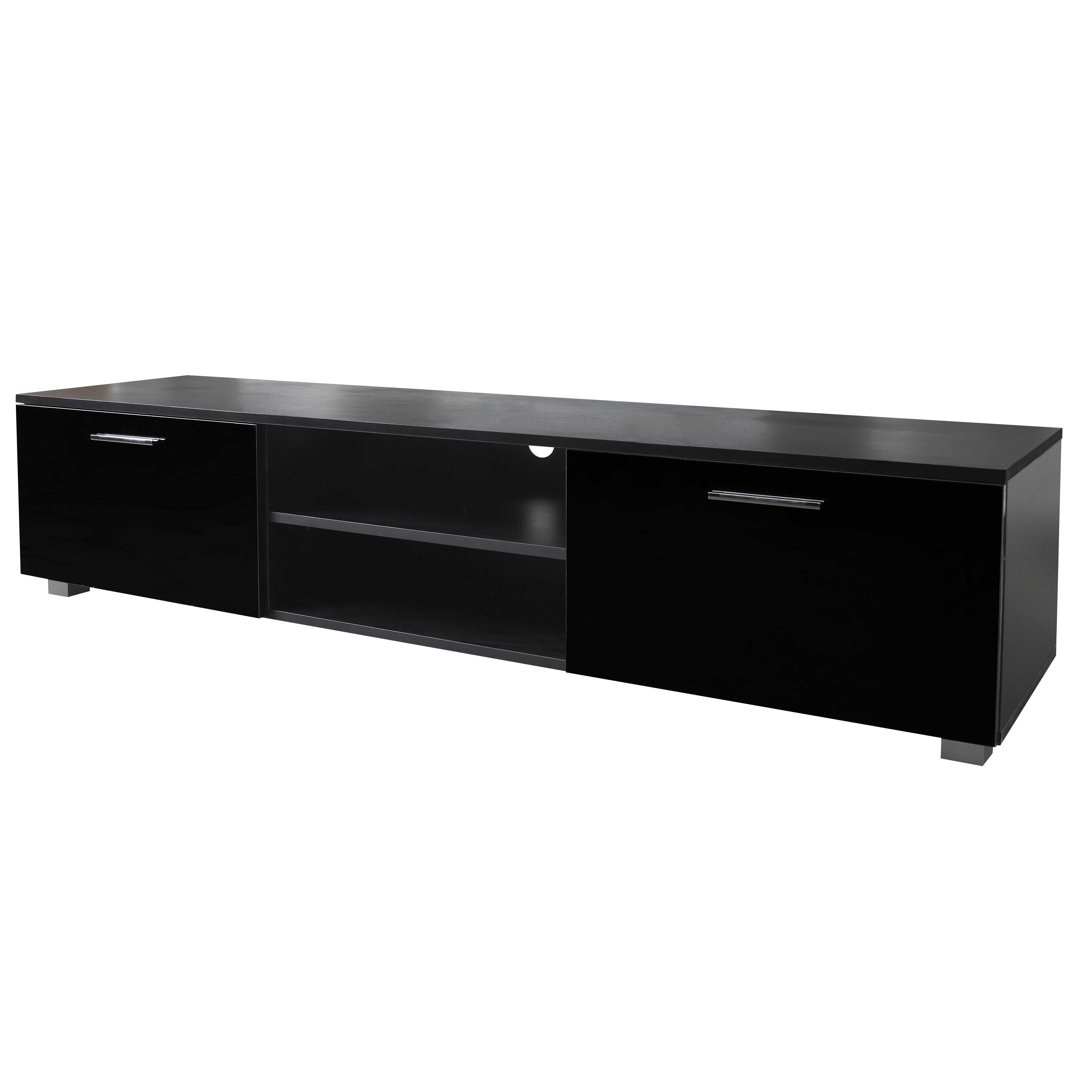 
TV Stand for 70 Inch TV Stands, Media Console Entertainment Center Television Table, 2 Storage Cabinet with Open Shelves 