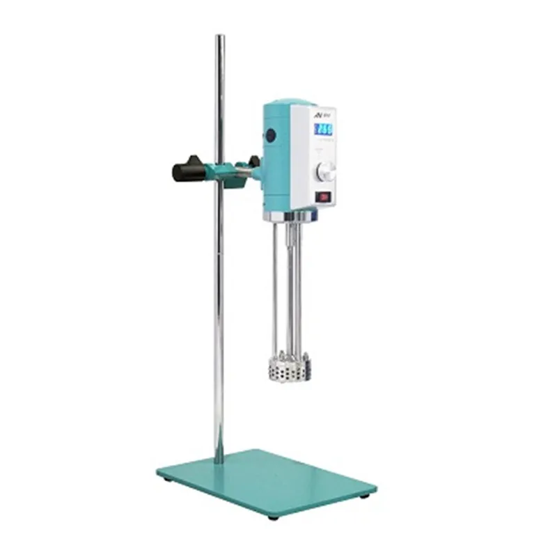 Digital Display High Shear Emulsifier Lab Homogenizer Mixer Machine Overhead Homogenizer With Stirring Heads