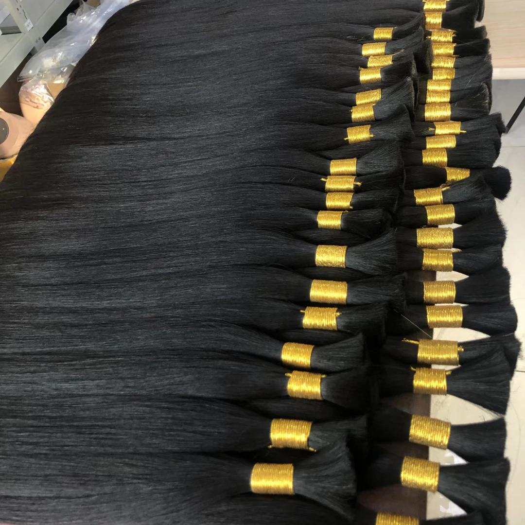 Top quality INDIAN human hair 30 inches 1kg no weft raw human hair bulk