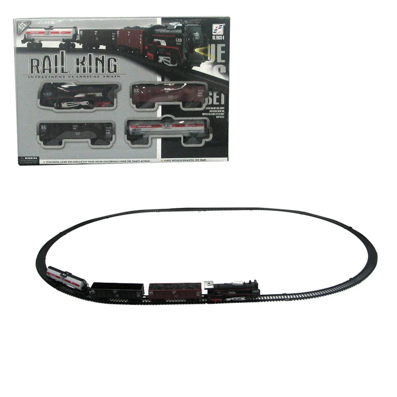 2021 Factory wholesale mini retro electric rail train toy simulation train track kids toy