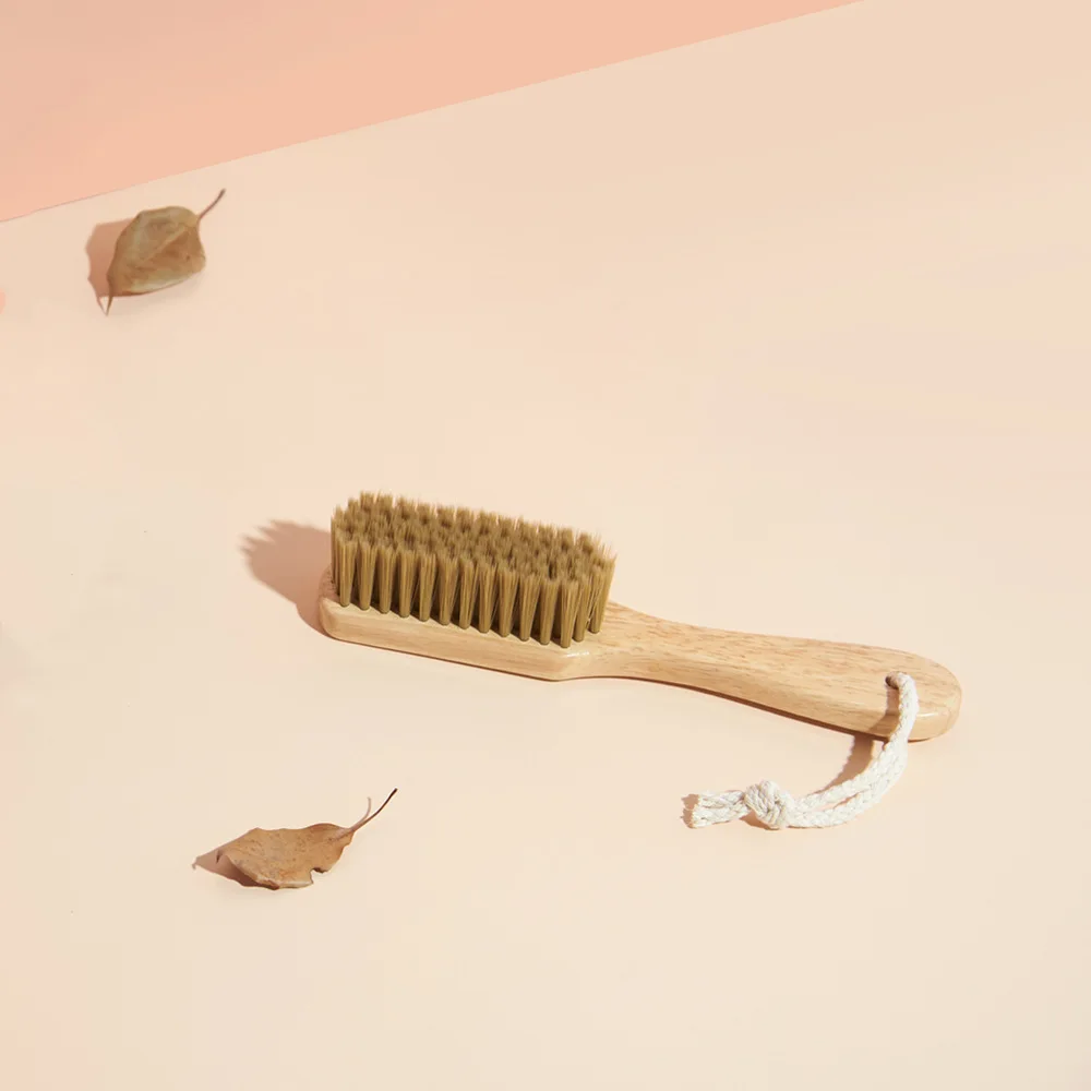 Shoe Cleaning Brush Wooden Leather Shoe Polish Brush Suede Boot Care Shine Brush