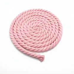 Customized 5mm-20mm Natural Colorful 3-strand Twisted Cord Cotton Rope Macrame Cord for Bag Wall Hanging Plant Hangers