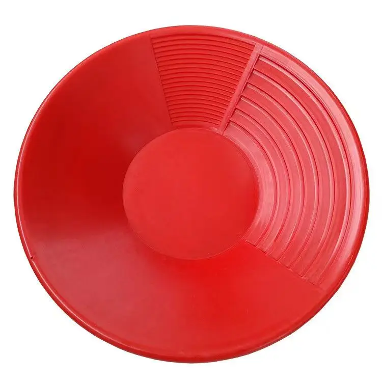 Black PP Gold Washing Pans 14.96' Plastic Gold Wash Pan for Gold Recovery Kit