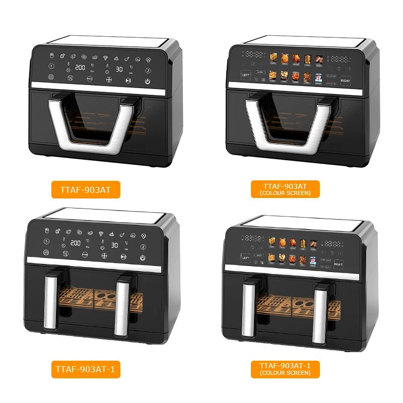 10L Deep Hot Selling Chips Frier Nonstick With Timing Visible Window Smart Digital Electric Air Fryer