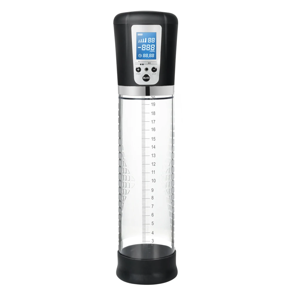 Вакуумный насос для пениса с жидкокристаллическим дисплеем и зарядкой от USB, вспомогательное устройство для увеличения эрекции