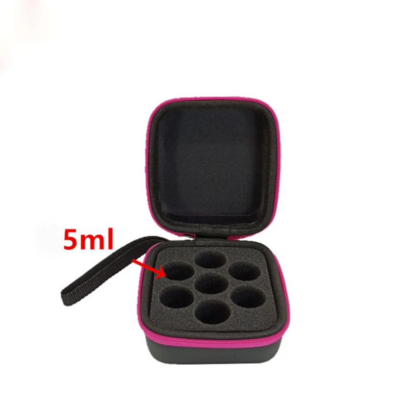 7 Compartments 5ML Essential Oil Bottles Storage Bag Perfume Essential Oil Case Portable Travel Carrying Organizer