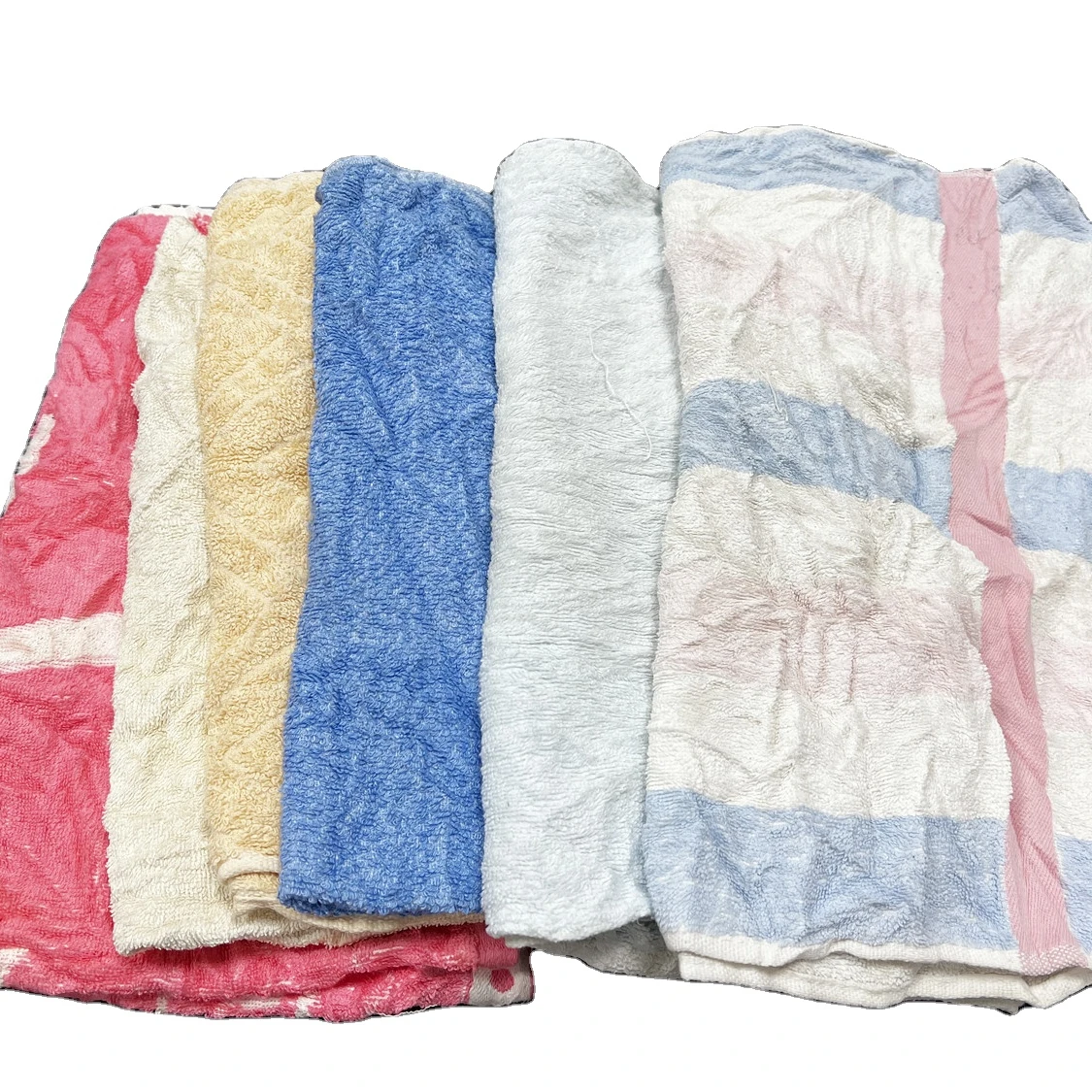 Good quality 100% cotton  Mixed Color Terry Cloth Towel Rags oil absorption cotton rags bag of rags