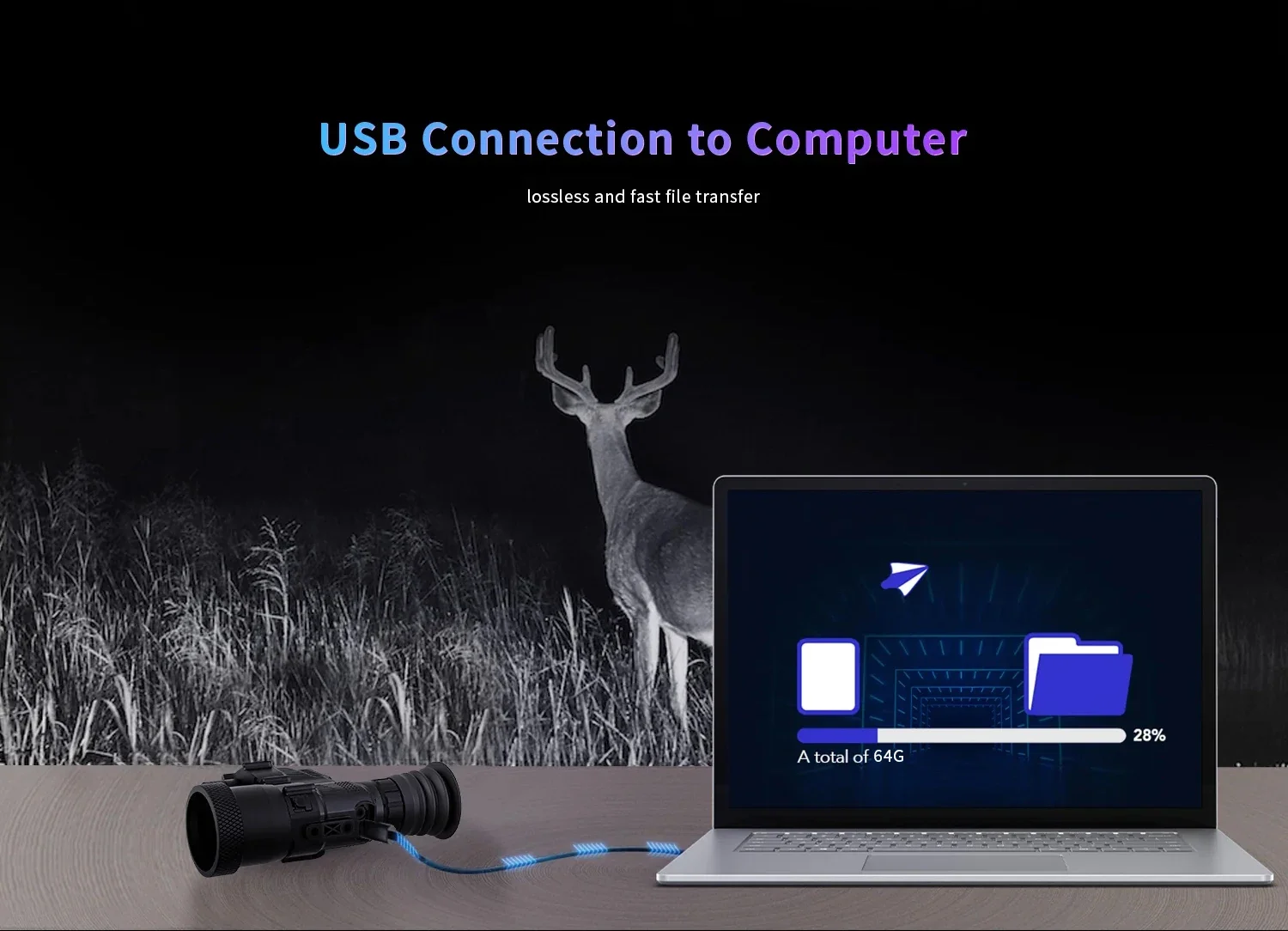 LASERSHOT New IR Thermal Digital Telescope Night Hunting 1920*1080 CMOS SENSOR Infrared Optical 3X  WIFI monocular Night Vision