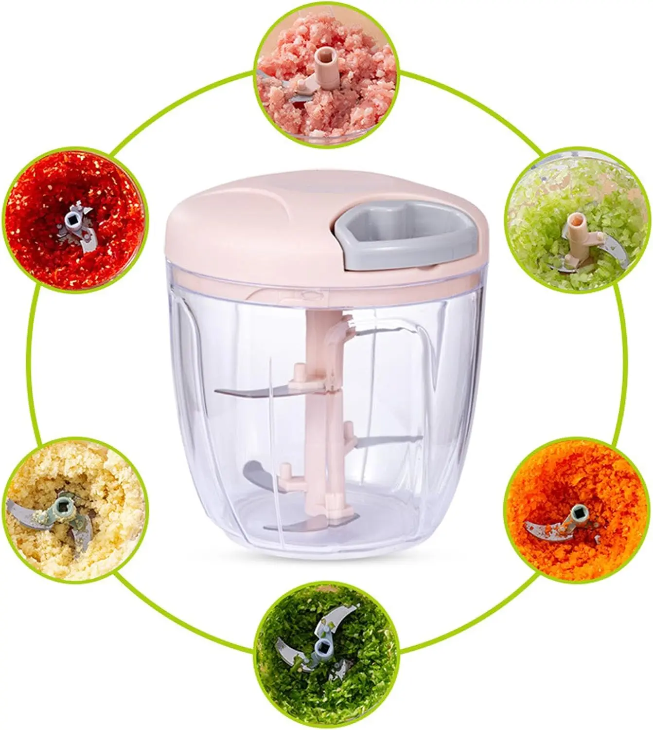 Household multifunctional Meat Garlic Crusher Crushing Machine Vegetable Grinder Mincer Hand Press Kitchen Gadget
