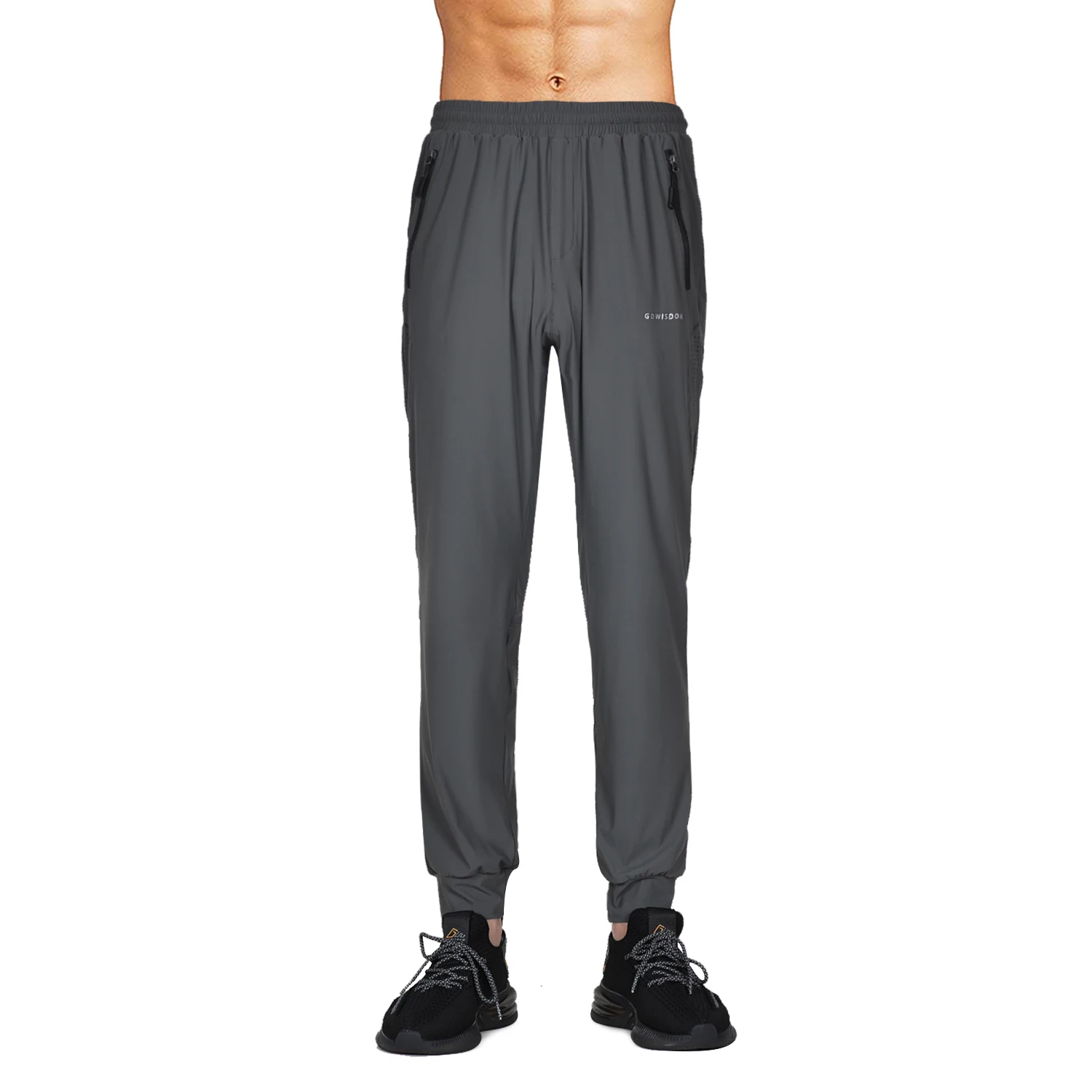 
Gowisdom Self-design Nylon Athletic Muscle Man Casual Quick Dry Letter Printing Running Jogging Pants Men 
