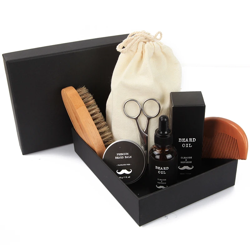 Private Label Beard Treatment Smoothing Nourishing 100% Pure Beard Oil Care Kit