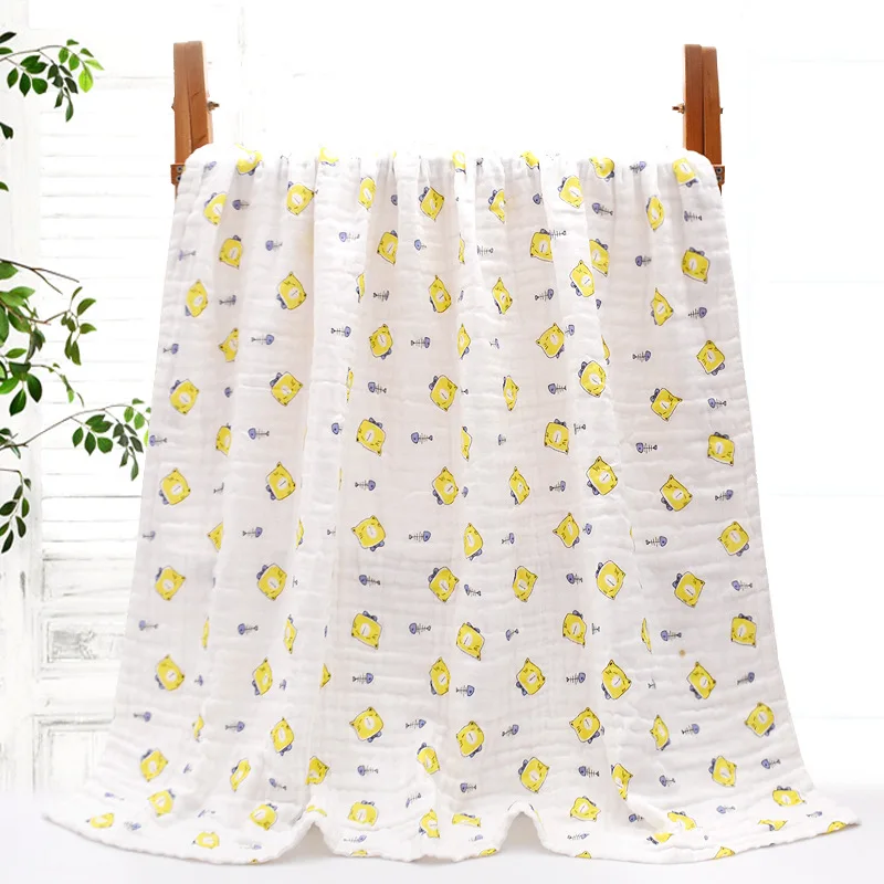 Wholesale Baby 2024 Muslin blanket  Fashion Design Printed Floral Washable Cloth Eco-friendly wrapped towel