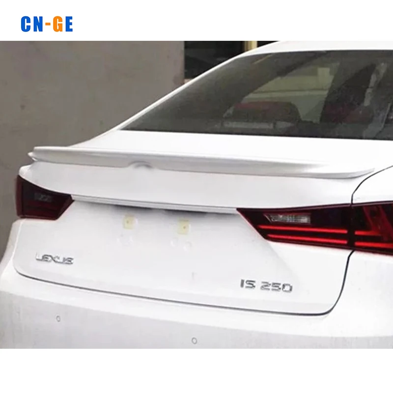 Plastic ABS gloss Black or Carbon fiber look rear spoiler extension Parts for Lexus is200 is250 is300 2013-2019