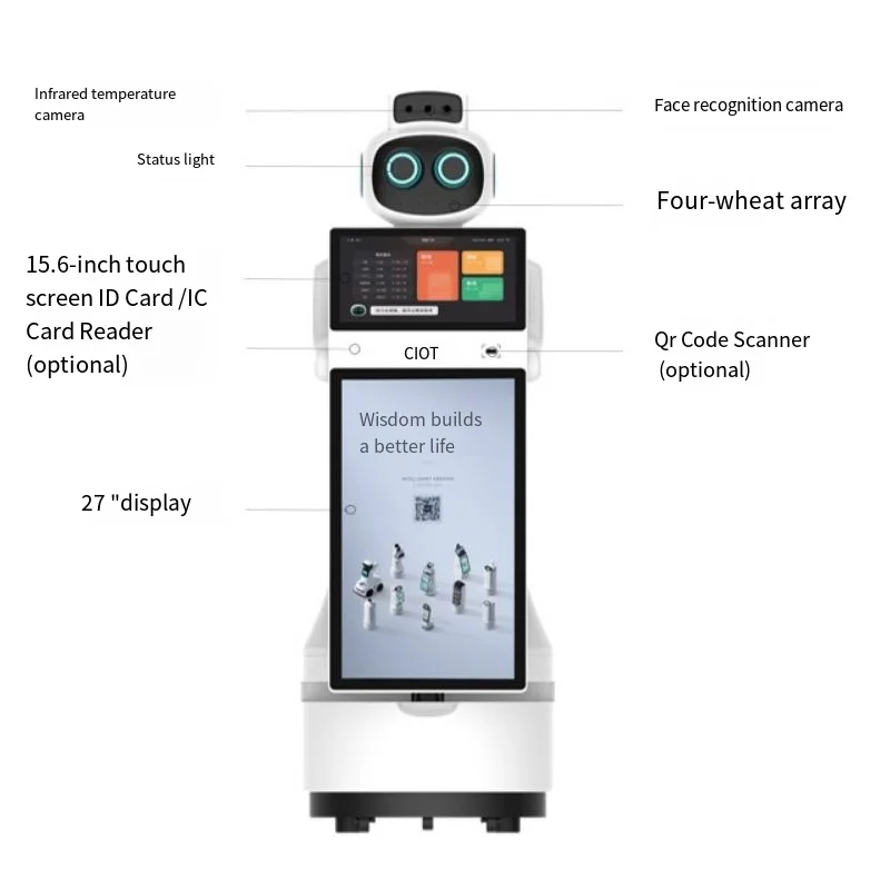 uwant   Customized Intelligent Screen Display & Hotel Reception Service Robot waiter robot