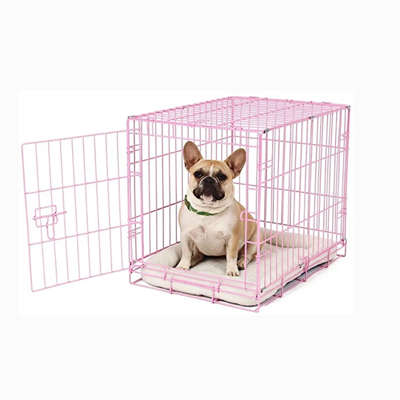 Wholesale Stainless Steel Metal Foldable 36 Inch Cat Pet Maltese Star Kennel Crate Dog Cage With Bottom