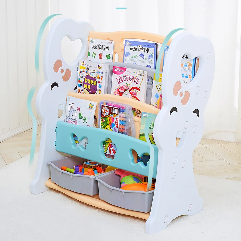 
Factory Sale Various Living Room Moden Book Shelf Children Plastic Shelf 