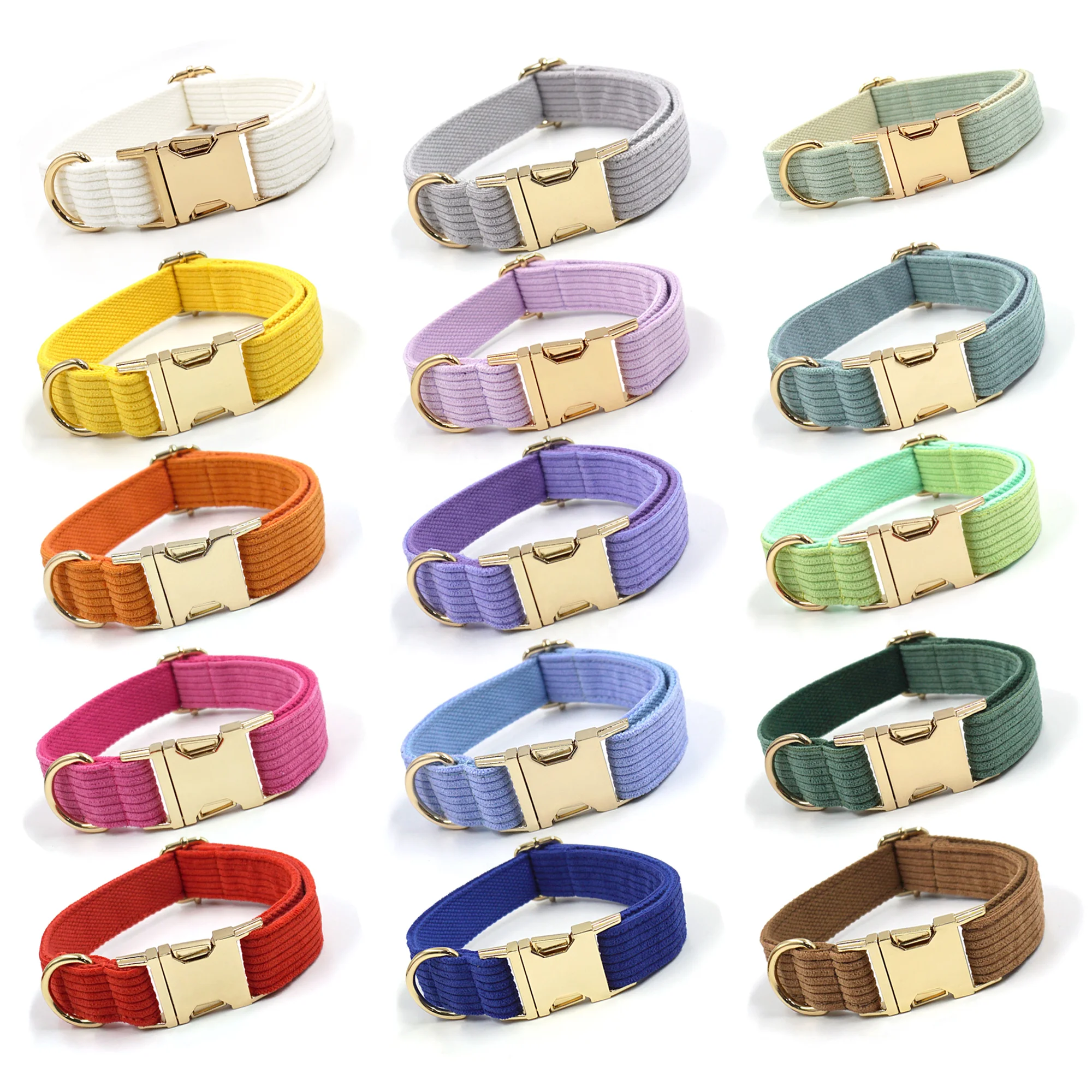 Top selling products on tiktok corduroy pet dog training collar custom engraved pet collar New-fashion colourful pet collar