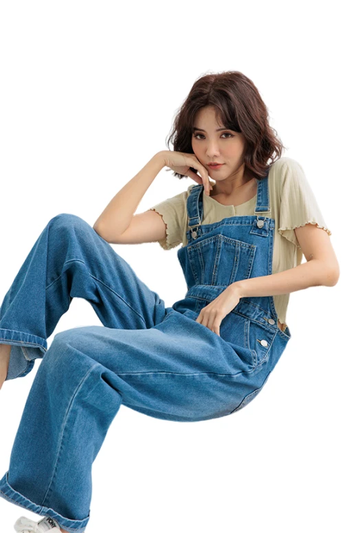 2024 New Arrival High Quality Jeans Overalls Colorful Morandi Series Denim Overalls For Women