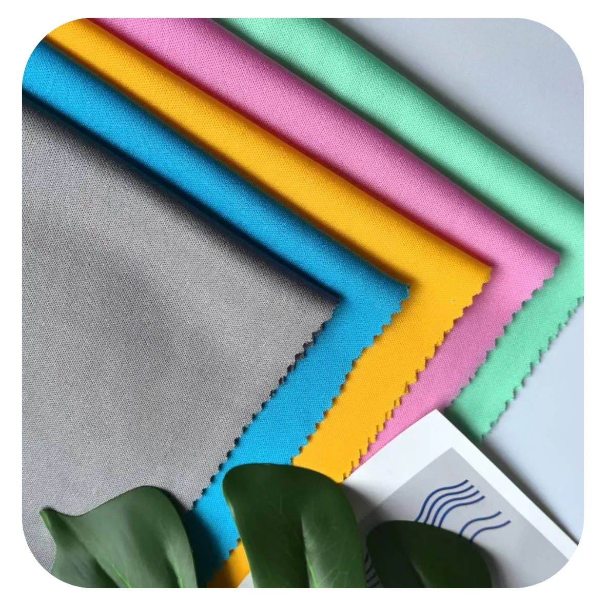 MY Knit Factory  100% Polyester 75D/36F Interlock  Fabric  Polyester Knitting Fabric Plain Fabric for Sportswear and T-shirts