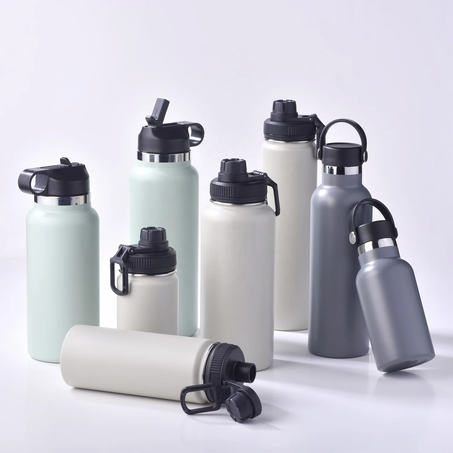 Custom Eco friendly double wall stainless steel vacuum outdoor reusable insulated thermal sport drink water bottles