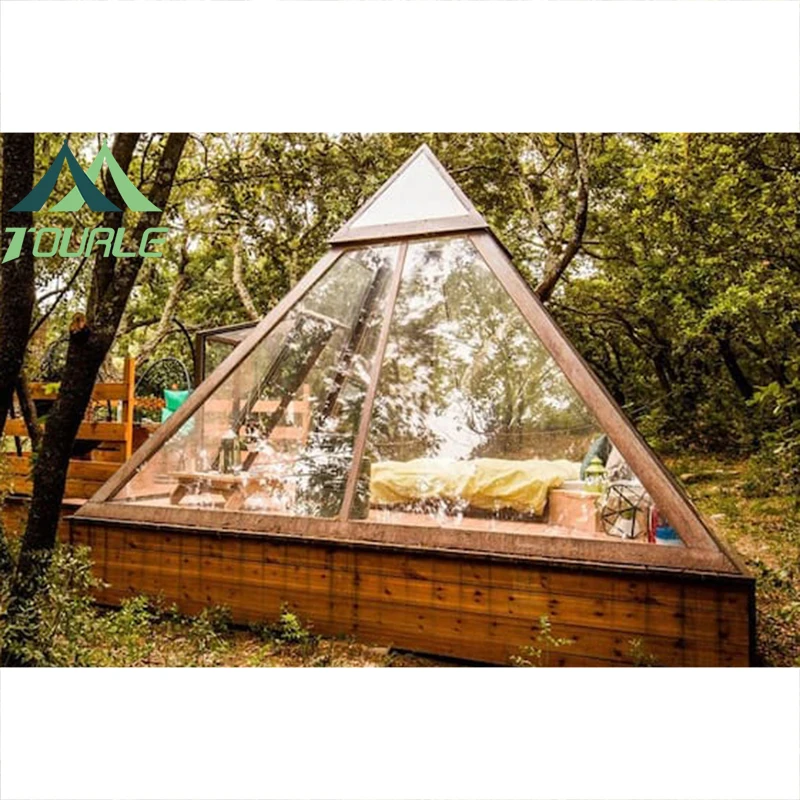 Prefabricated House Pyramid Glass House Glamping Resort House