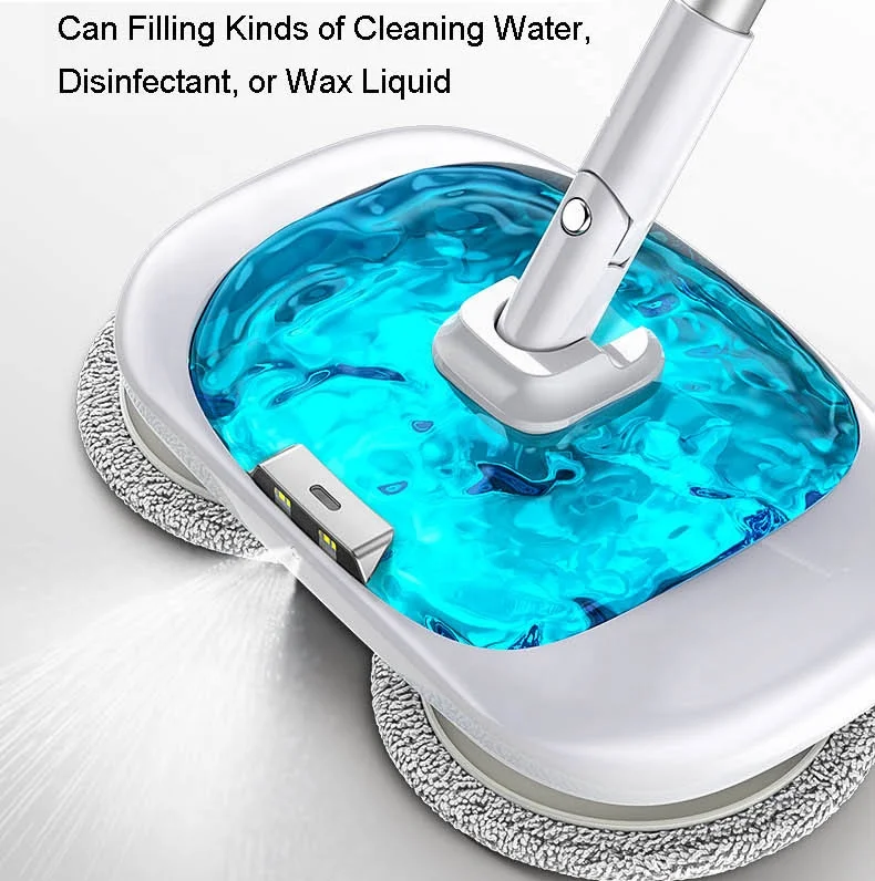 Smart Wireless Electric Mop Cleaner with Rechargeable Battery with Cleaning Bucket Mop Packed Together