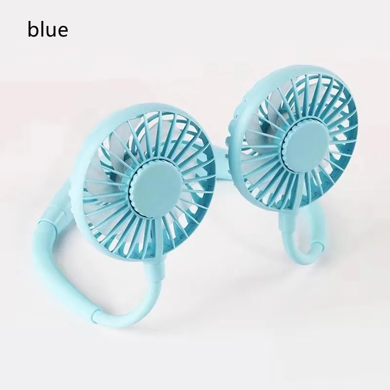 new adjustable mini usb rechargeable fan portable neck sport fan neckband desk hand air fan cooling conditioning