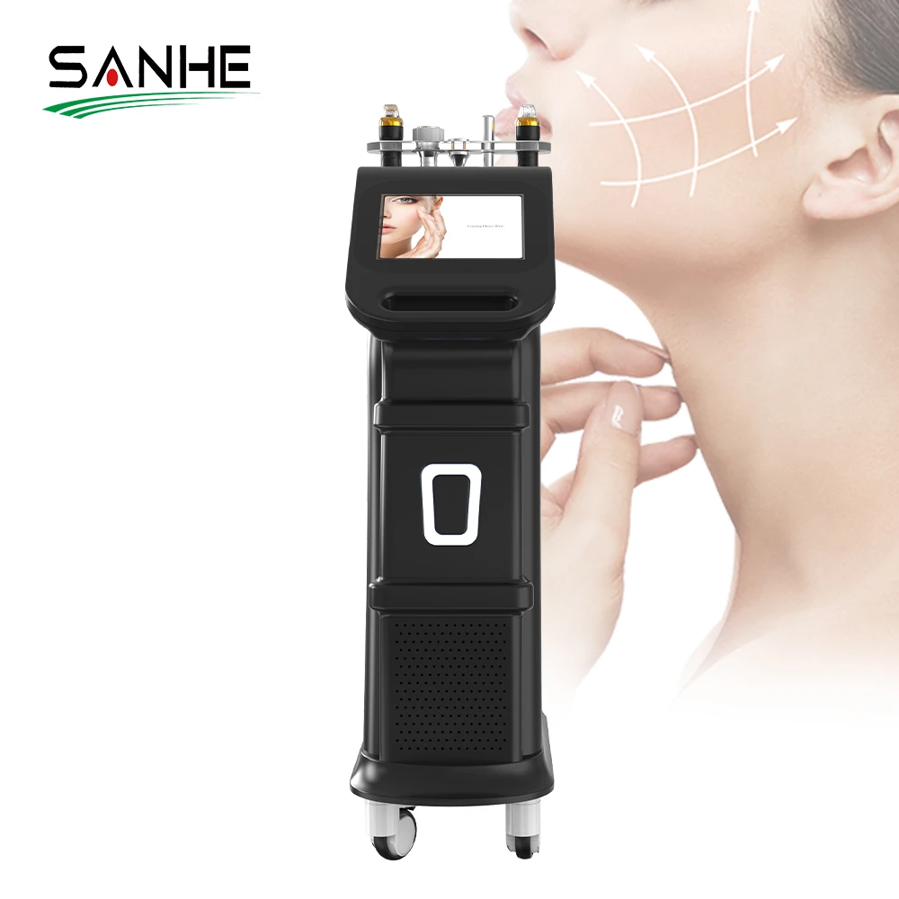 Cold hammer/microneedle rf fractional machine with RF microneedling device