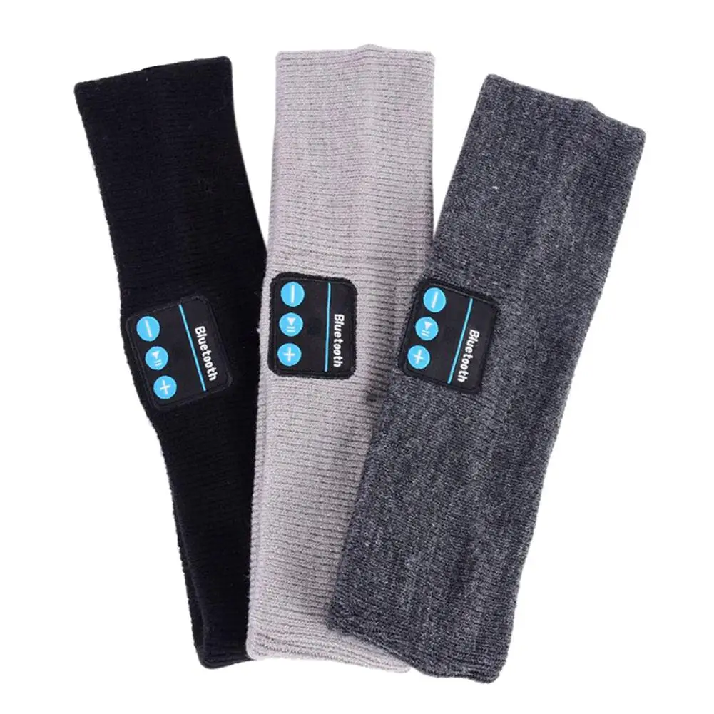 2021 New BT Music Headbands Sport Running Knitted Sleeping Headwear Headphone Speaker Headset Fitness Head Band for man woman