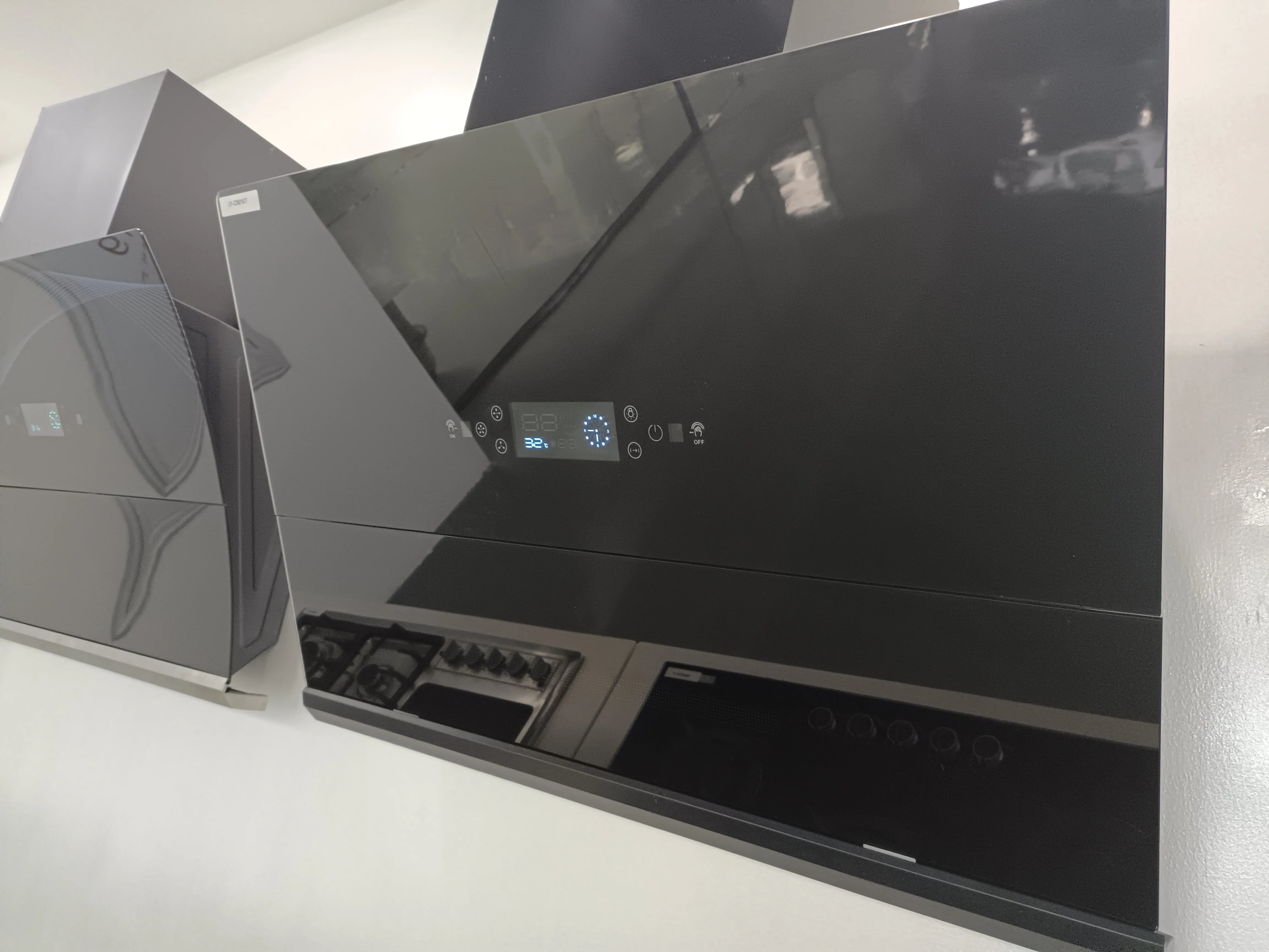 Saving Energy 220v 180w Smart Smoke Extractor Hood Touch Switch Chimney Hood with LED Light 90cm Range Hood