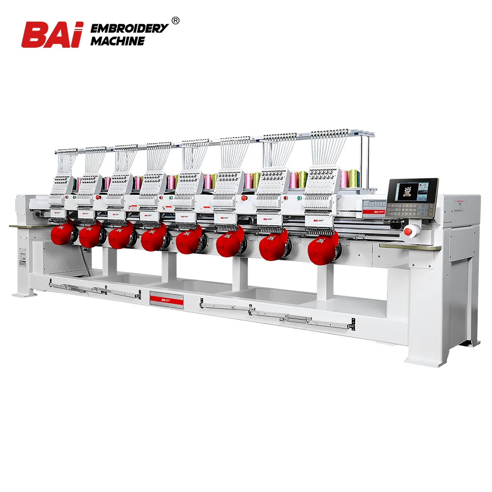 BAI big area 8 heads DAHAO D56 computer system industrial flat embroidery machine supplier