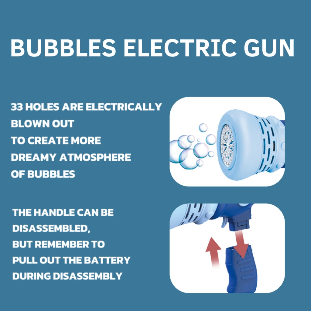 Hot Sale Summer Bubble Gun 33 Holes Automatic Blower Soap Bubbles Machine Gun Blowing Bubbles Light Up Outdoor Toy For Kids