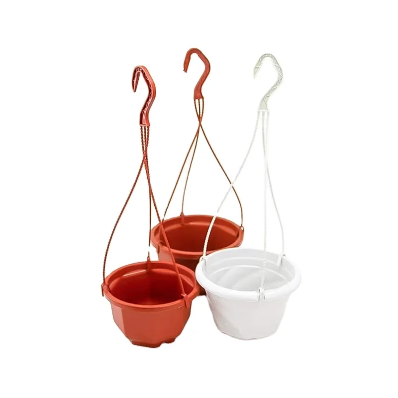 wholesale hanging round  flower pots large plastic plant growing bonsai pot holder hanger garden hanging baskets planter