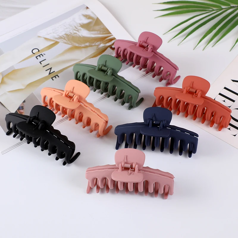 Зажим для волос, нескользящий зажим для волос, пластиковый зажим для акулы, матовый зажим, используется для женских аксессуаров для волос