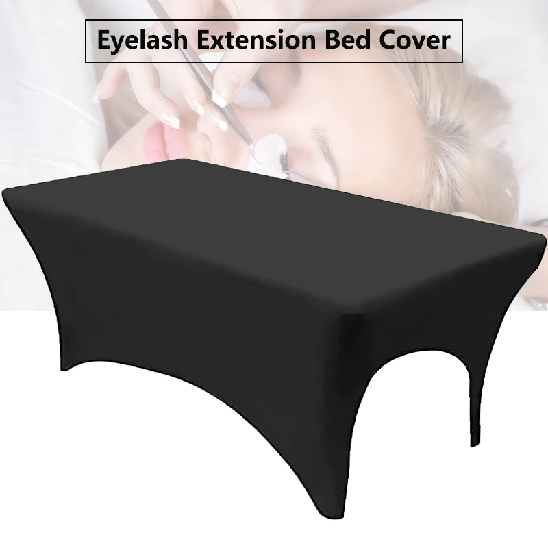 6ft Black Spandex Fitted Beauty Salon Bed Covers Stretch Massage Table Cover Elastic Eyelash Extension Lash Bed Cover